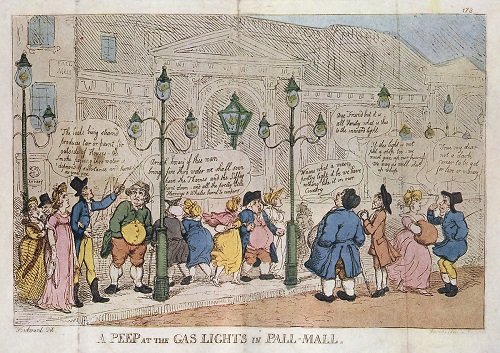 Caricature de l'clairage au gaz