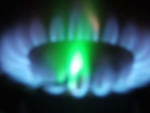 Flamme verte du zinc